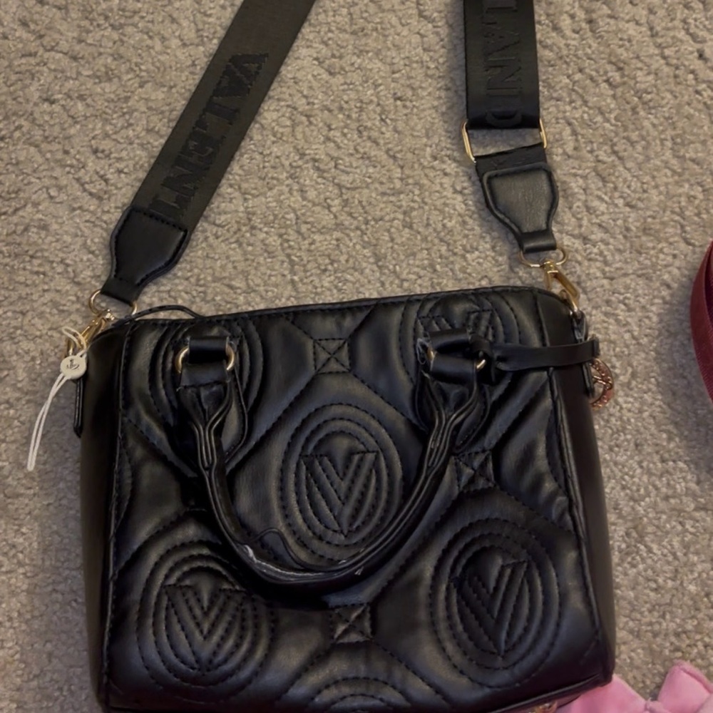 Valentino Black Quilted Crossbody Bag